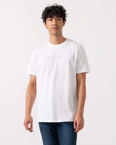 Camiseta U0002 con logo Tonal Milano/New York en blanco