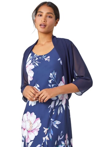 Ruched Hem Bolero Chiffon Mesh Shrug Wedding Cardigan