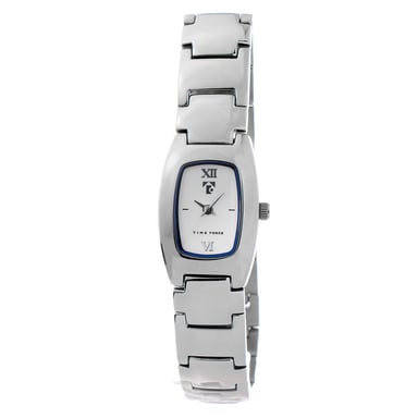 Reloj de pulsera de acero inoxidable plateado