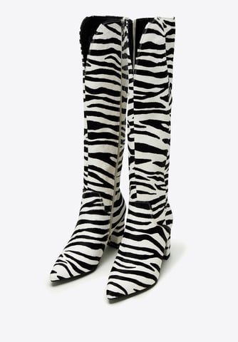 Botas de mujer Wittchen de piel con pelo con estampado animal