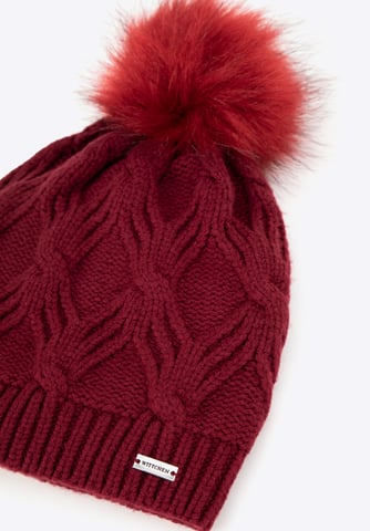 Wittchen Gorro de invierno para mujer con pompón, burdeos
