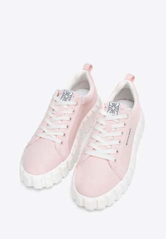 Zapatillas de plataforma rosas para mujer Wittchen, material textil rosa