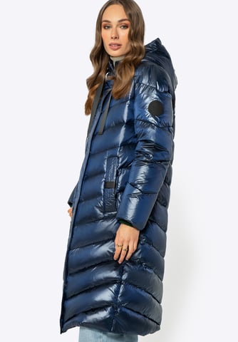 Abrigo acolchado de plumas Wittchen para mujer, color azul marino