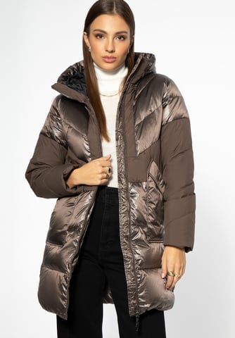 Abrigo de plumas con capucha para mujer Wittchen, beige