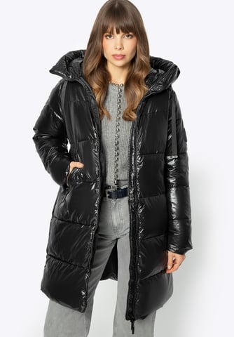 Abrigo acolchado extragrande de nailon negro para mujer de Wittchen