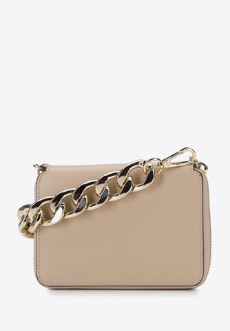 Minibolso de piel para mujer Wittchen con cadena gruesa, beige