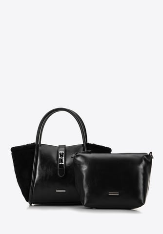Maleta de mujer Wittchen de ecopiel brillante, color negro