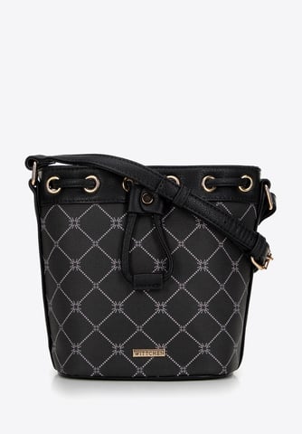 Bolso de mano Wittchen para mujer en piel sintética con monograma negro