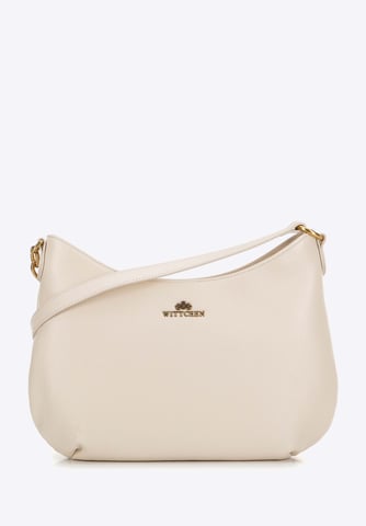 Bolso de hombro de piel para mujer Wittchen con cadena, color crema