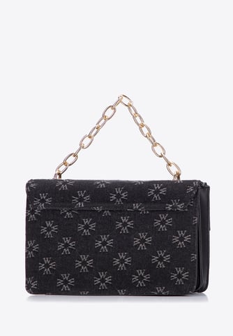Bolso bandolera vaquero para mujer Wittchen con monograma de algodón negro