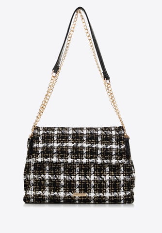 Bolso bandolera bouclé para mujer de Wittchen en poliéster blanco y negro