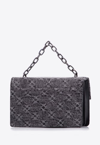 Bolso bandolera vaquero para mujer Wittchen con monograma de algodón gris