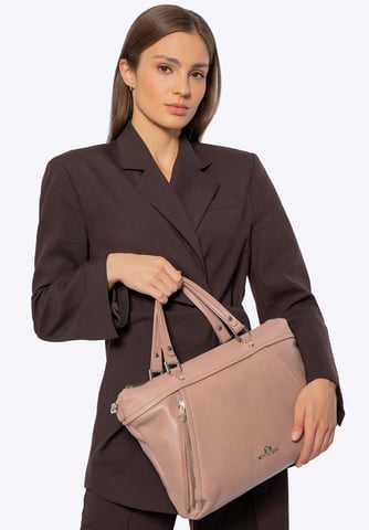 Bolso Wittchen para portátil de 15" con borla, beige, piel natural