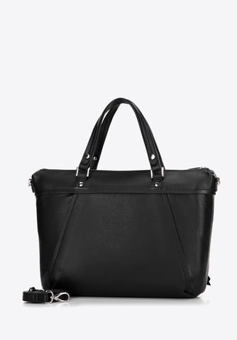 Bolso Wittchen para portátil de 15" con borla, color negro y natural