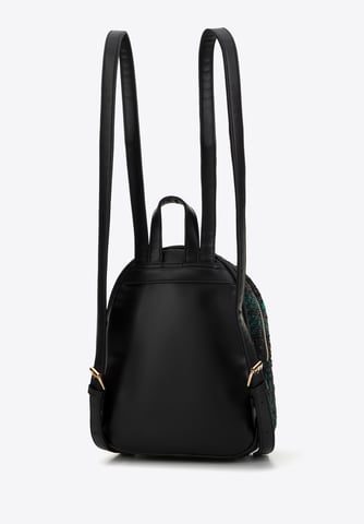 Mochila para mujer Wittchen en tejido bouclé de poliéster negro y verde