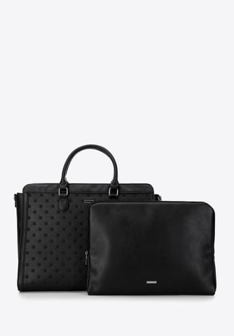 Maleta de mujer Wittchen con funda para portátil de 15, 6'', color negro y plata