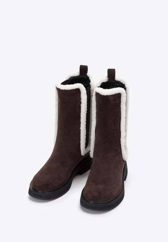 Botas Chelsea de ante para mujer Wittchen con piel de oveja sintética