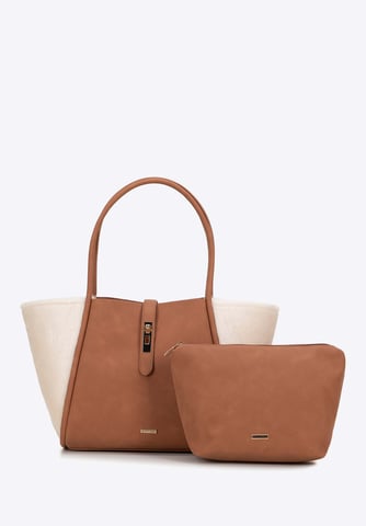 Bolso shopper Wittchen para mujer de piel sintética y piel sintética beige piel