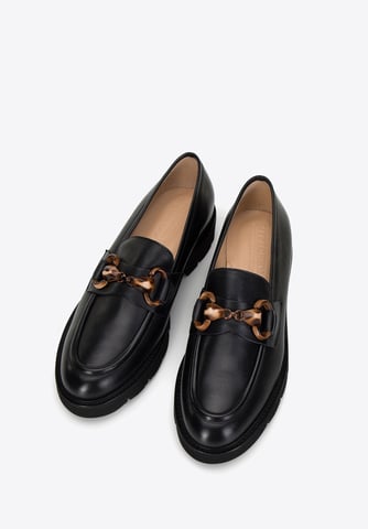 Mocasines de piel para mujer Wittchen con plataforma y hebilla