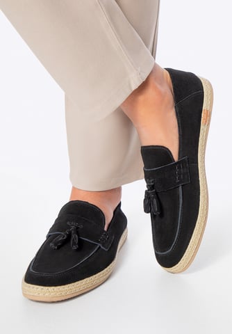 Mocasines de ante negro con borlas para hombre de Wittchen