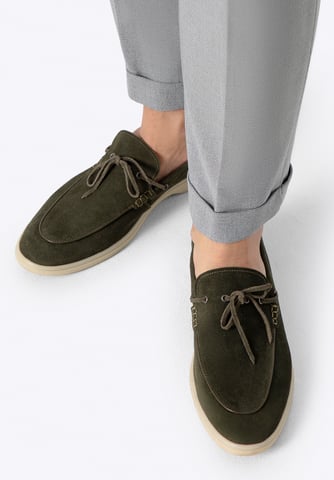 Mocasines Wittchen de ante verde para hombre