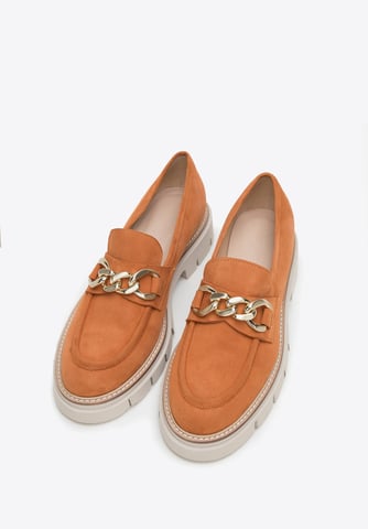 Mocasines de ante para mujer Wittchen con cadena en la plataforma