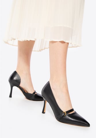 Zapatos de salón de piel para mujer Wittchen con correa en piel natural negra