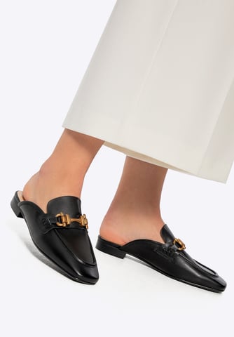 Mocasines de piel para mujer Wittchen con tacón abierto