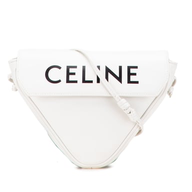 Bolso de crossbody de cuero en forma de triángulo
