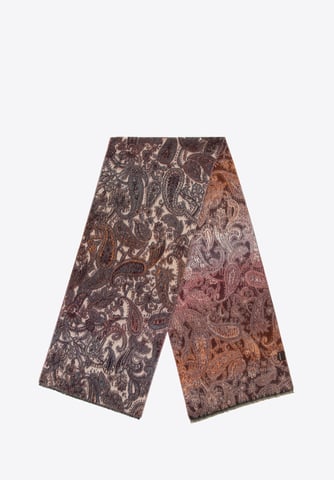 Chal de mujer Wittchen con motivo oriental, marrón y beige
