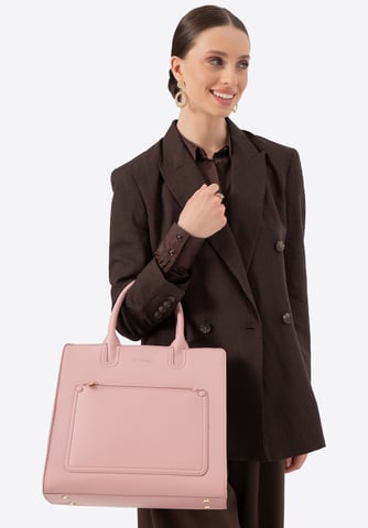 Bolso para portátil Wittchen de 13" para mujer en piel sintética rosa