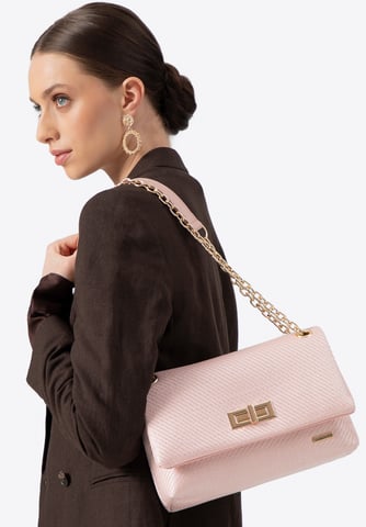 Bolso bandolera de mujer Wittchen con cadena trenzada, polipropileno rosa