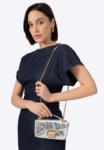 Mini bolso bandolera Wittchen para mujer en piel sintética plateada brillante