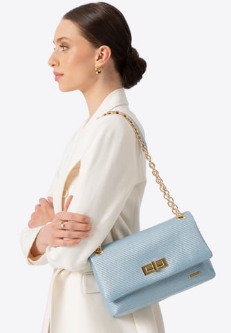 Bolso bandolera de mujer Wittchen con cadena trenzada, azul, polipropileno