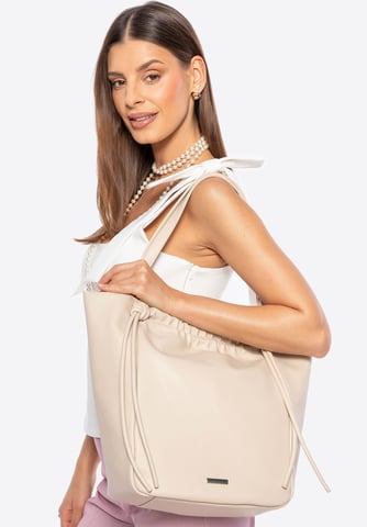 Bolso shopper para mujer Wittchen de piel ecológica con cordones decorativos