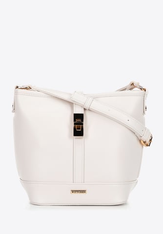 Bolso de mano Wittchen para mujer en piel sintética color crema