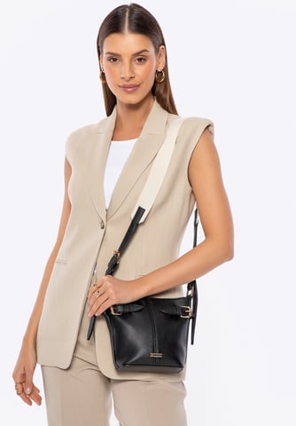 Bolso pequeño tipo cubo para mujer Wittchen de piel ecológica en color negro