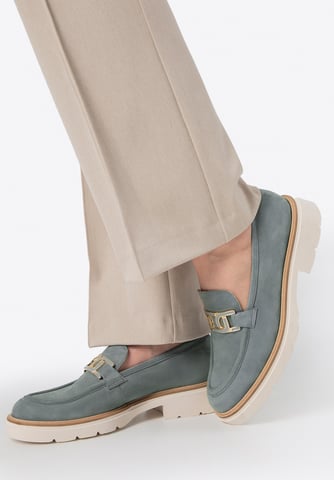 Mocasines de mujer Wittchen de piel auténtica con hebilla, color azul