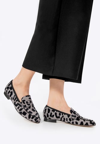 Mocasines Wittchen con estampado de leopardo para mujer, de piel auténtica
