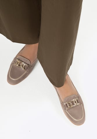 Mocasines planos de piel para mujer Wittchen en piel natural beige