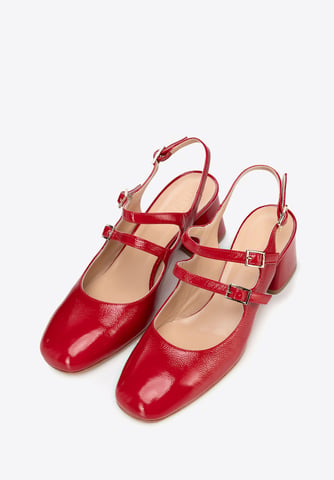 Zapatos de salón de piel roja con tiras para mujer de Wittchen