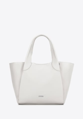 Maleta de mujer Wittchen de piel ecológica, color blanco crema