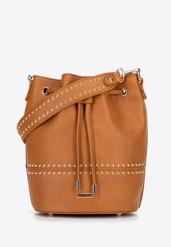 Bolso de mujer Wittchen con cordones, marrón, piel ecológica