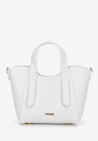 Mini maleta de mujer Wittchen con bolsa extraíble, color blanco roto