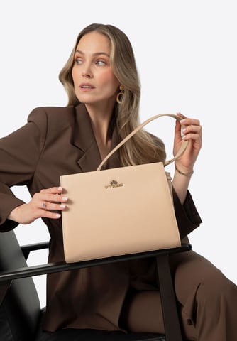 Estuche de piel para mujer Wittchen con correas, beige