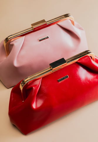 Bolso de mano para mujer Wittchen de piel sintética con cierre, color rosa
