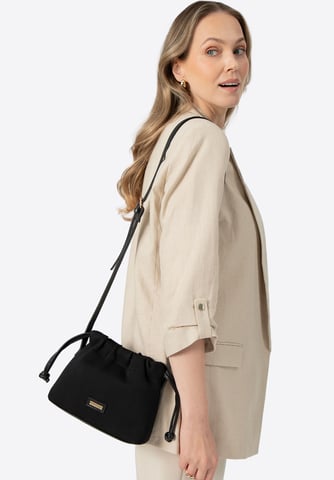 Bolso pequeño con cordón de poliéster negro para mujer de Wittchen