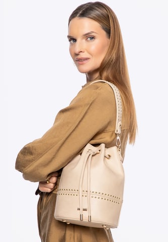 Bolso de mujer Wittchen con cordones, beige, piel ecológica