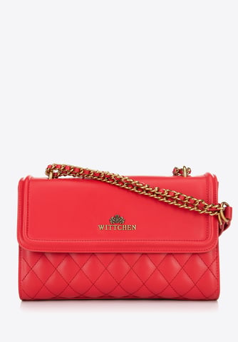 Bolso bandolera para mujer Wittchen de piel auténtica con acolchado en color