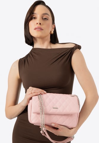 Bolso bandolera Wittchen para mujer en piel sintética con costuras, rosa